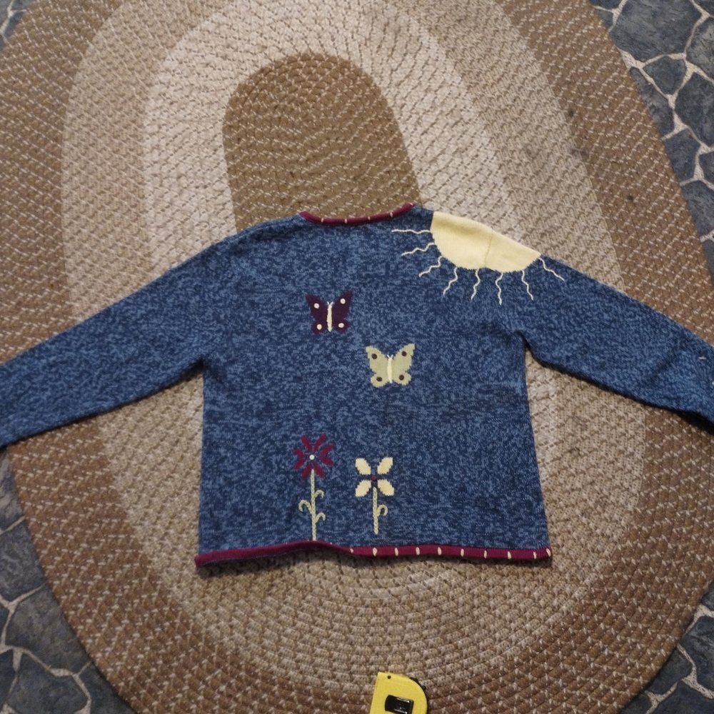 Christopher & Banks Butterfly Sweater VINTAGE - Picture 5 of 6